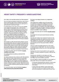 MBIE Height Safety FAQ