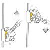 In normal use, the ASAP LOCK mobile fall arrester moves freely along the rope to accompany the user in all his movements.